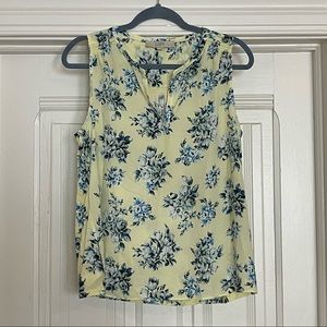 LOFT Floral Mixed Media Shell